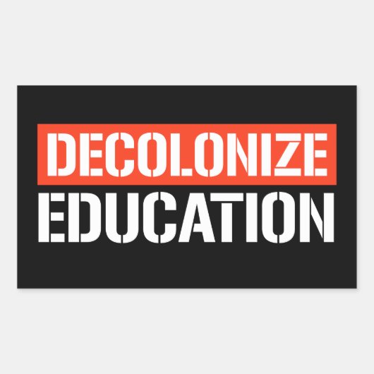 Dekoloniseren Onderwijs Rechthoekige Sticker (Voorkant)