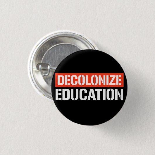 Dekoloniseren Onderwijs Rechthoekige Sticker Ronde Button 3,2 Cm (Voorkant /achterkant)