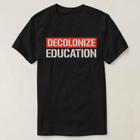 Dekoloniseren Onderwijs Rechthoekige Sticker T-shirt (Design voorkant)