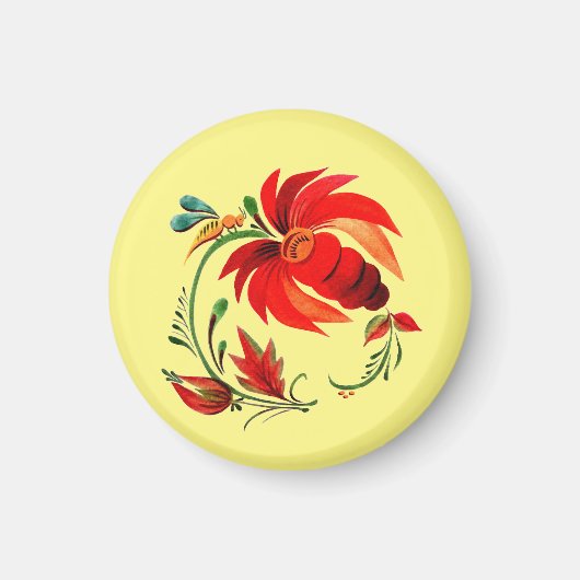 Dekorative Blume und Biene  Magneet (Voorkant)