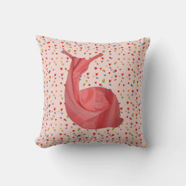 Dekorative rosa Schnecke Kussen