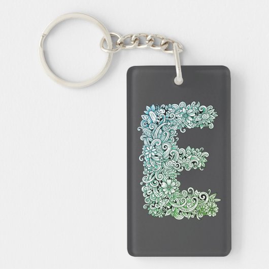 Dekorativer Buchstabe „E“ Sleutelhanger (Voorkant)