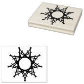 Dekorativer Stern Rubberstempel (Gestempeld)