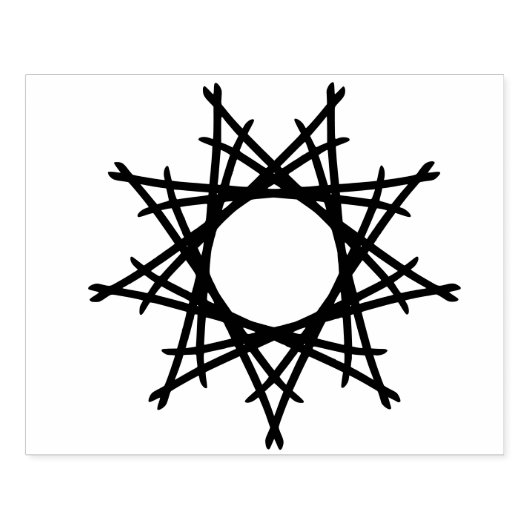 Dekorativer Stern Rubberstempel (Afrduk)