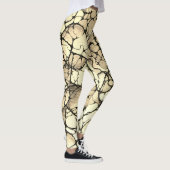 Dekoratives Doodle Muster Leggings (Rechts)