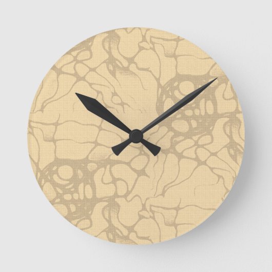 Dekoratives Muster auf beigem Hintergrund Ronde Klok (Voorkant)