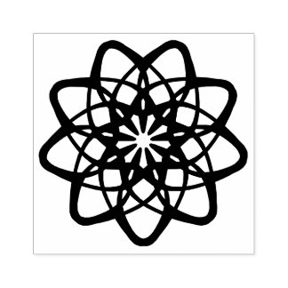Dekoratives Muster in Rund in Mandala Variation Rubberstempel