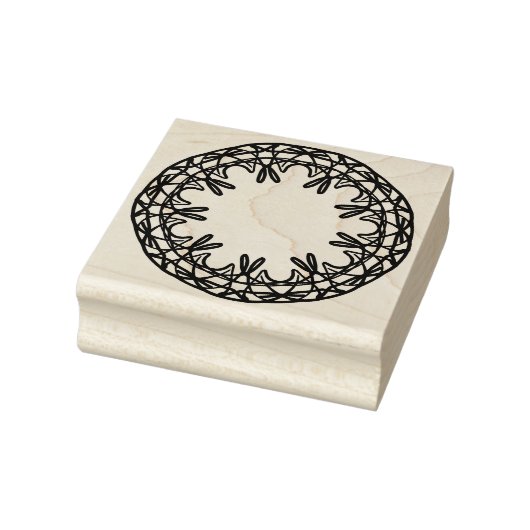 Dekoratives Muster in Rund in Mandala Variation Rubberstempel (Stempel)