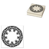 Dekoratives Muster in Rund in Mandala Variation Rubberstempel (Gestempeld)