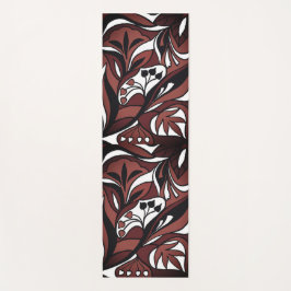 Dekoratives Muster in Schokoladenfarbe Yogamat