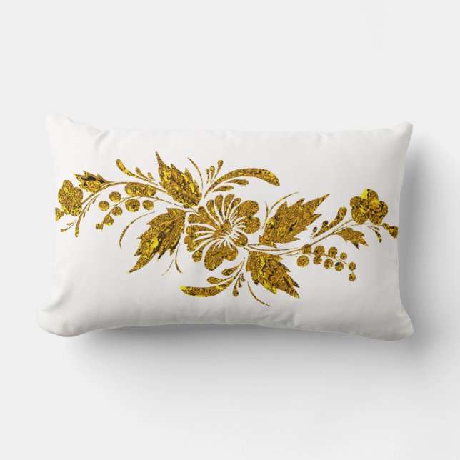 Dekoratives Muster mit Blumen und Blättern Kussen (Voorkant)