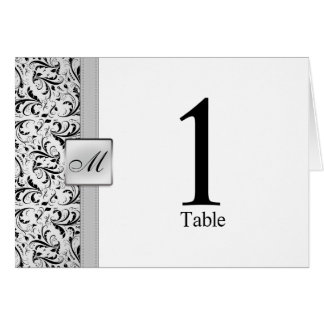 Dekplaatje voor Elegant Monogram Damask Table Plaa