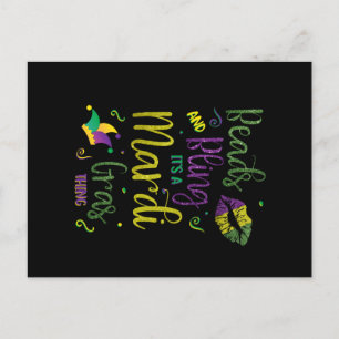 Deksel en Bling het is een Mardi Gras Thing Carniv Briefkaart