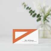 Deksel met driehoekige liniaal visitekaartje (Staand voorkant)