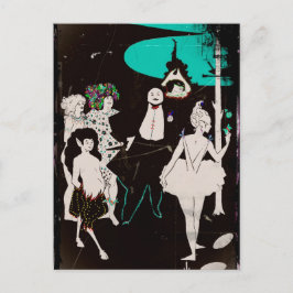 Deksel met Faun en Ballerina Briefkaart