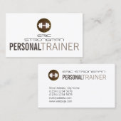 Deksel met fitnessdumlstijl visitekaartje (Voorkant / Achterkant)