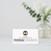 Deksel met fitnessdumlstijl visitekaartje (Staand voorkant)