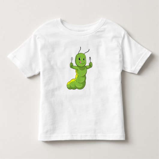 Deksel met spoon en vork kinder shirts (Voorkant)