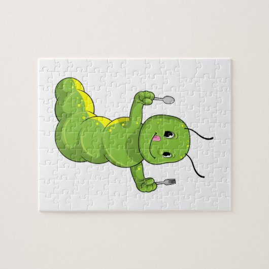 Deksel met spoon en vork legpuzzel (Horizontaal)