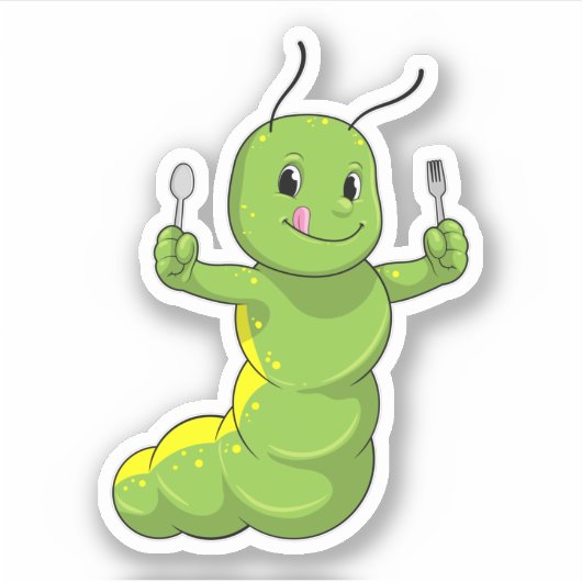 Deksel met spoon en vork sticker (Voorkant)