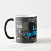 Deksel omlaag, aap dood - gekke vertaald Duits! Magische Mok (Links)
