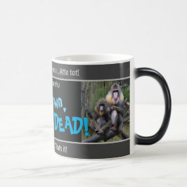 Deksel omlaag, aap dood - gekke vertaald Duits! Magische Mok