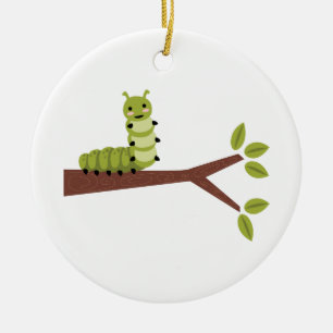 Deksel op de boom keramisch ornament