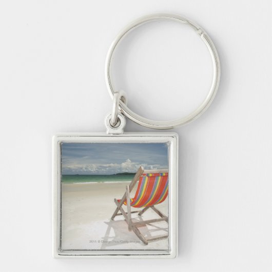 Deksel op het witte zand van de Samui-buis Sleutelhanger (Voorkant)
