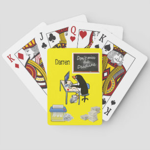 Deksel speelkaart Penguin Kantoor Deadline Yellow Pokerkaarten