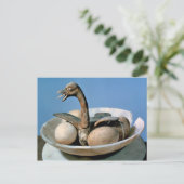 Deksel van een broodrooster met een vogel briefkaart (Staand voorkant)