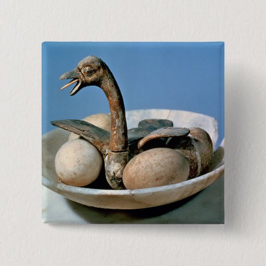 Deksel van een broodrooster met een vogel vierkante button 5,1 cm (Voorkant)