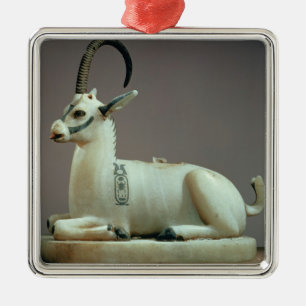 Deksel van een onbuigzame pot in de vorm van een i metalen ornament
