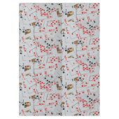 Deksel van gekatterde speelkaarten, tafellaken (Voorkant)