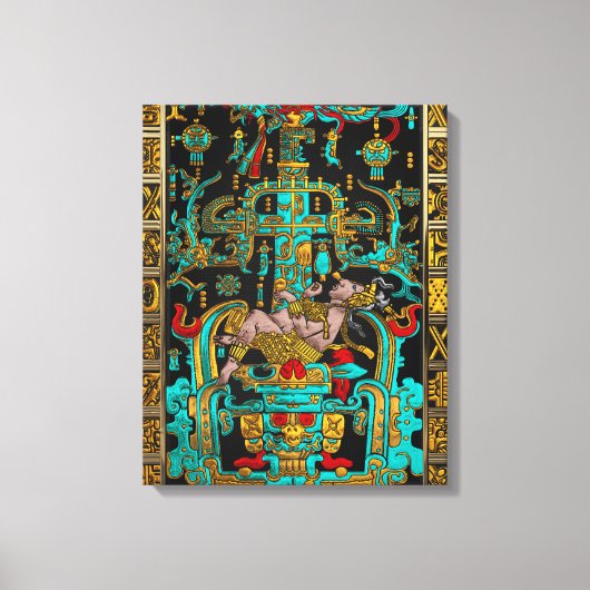 Deksel van Grote Graf van Pakal - Palenque Astrona Canvas Afdruk (Voorkant)