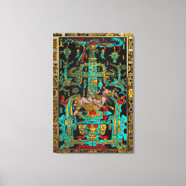 Deksel van Grote Graf van Pakal - Palenque Astrona Canvas Afdruk