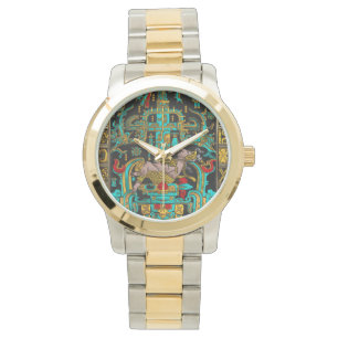 Deksel van Grote Graf van Pakal - Palenque Astrona Horloge