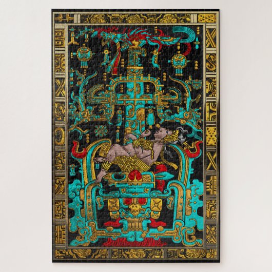 Deksel van Grote Graf van Pakal - Palenque Astrona Legpuzzel (Verticaal)