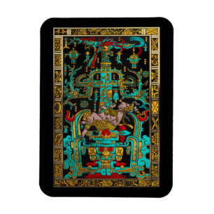 Deksel van Grote Graf van Pakal - Palenque Astrona Magneet