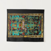 Deksel van Grote Graf van Pakal - Palenque Astrona Wandkleed (Voorkant (horizontaal))