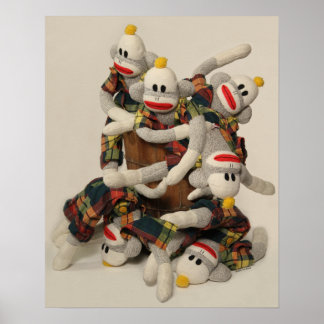 Deksel van het poster van apen