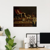 Deksel van juwelen op tafel poster (Thuiskantoor)