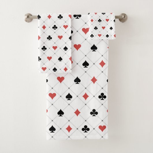 Deksel van kaartenpatroon bad handdoek (Insitu)