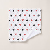 Deksel van kaartenpatroon bad handdoek (Wasdoekje)
