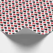 Deksel van kaartenpatroon cadeaupapier (Hoek)