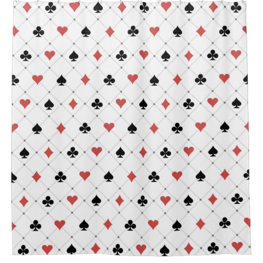 Deksel van kaartenpatroon douchegordijn (Voorkant)
