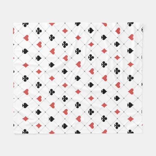 Deksel van kaartenpatroon fleece deken (Voorkant (Horizontaal))