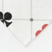 Deksel van kaartenpatroon fleece deken (Hoek)