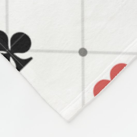 Deksel van kaartenpatroon fleece deken (Hoek)