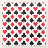 Deksel van kaartenpatroon glazen onderzetter (Voorkant)