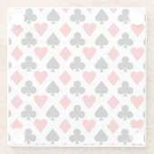 Deksel van kaartenpatroon glazen onderzetter (Achterkant)